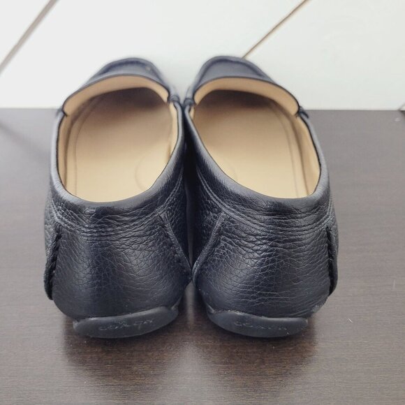 Coach Marley Driver Women's Size 8B Black Leather Loafers Slip on 10CT - Picture 4 of 10